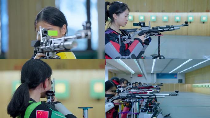 气步枪射击-体育比赛训练