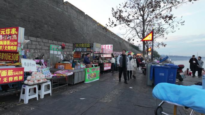 宋城赣州远春门，浮桥，八境台