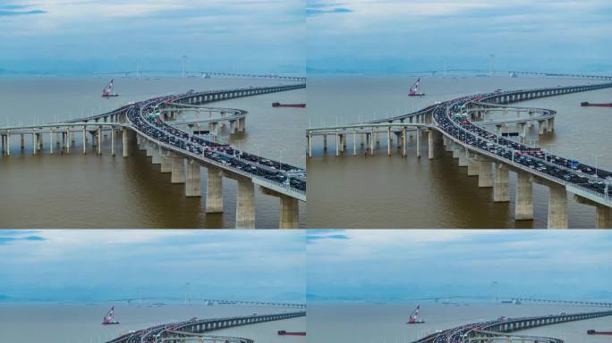 深中通道通车航拍延时03