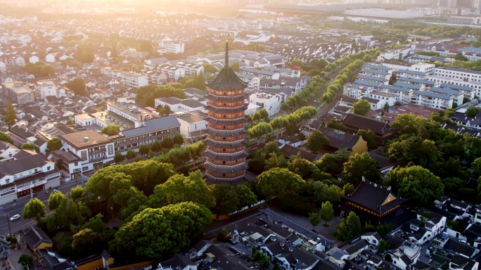 北寺塔 报恩寺 北寺塔日落延时 苏州古寺