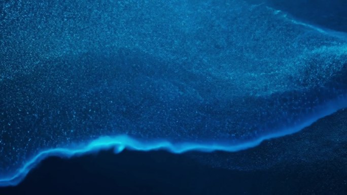 蓝色梦幻粒子海洋绝美梦幻神秘星空粒子