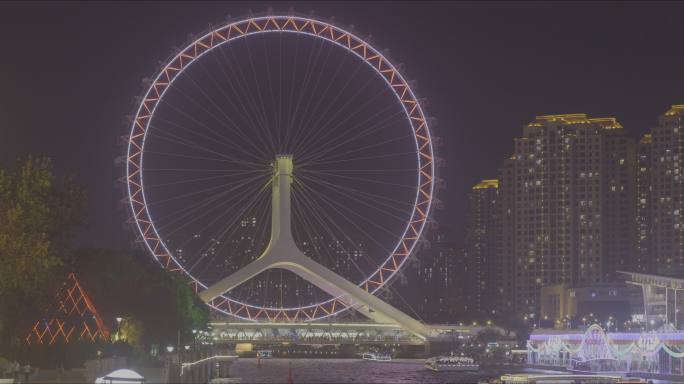天津之眼夜景近景