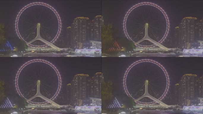天津之眼夜景近景