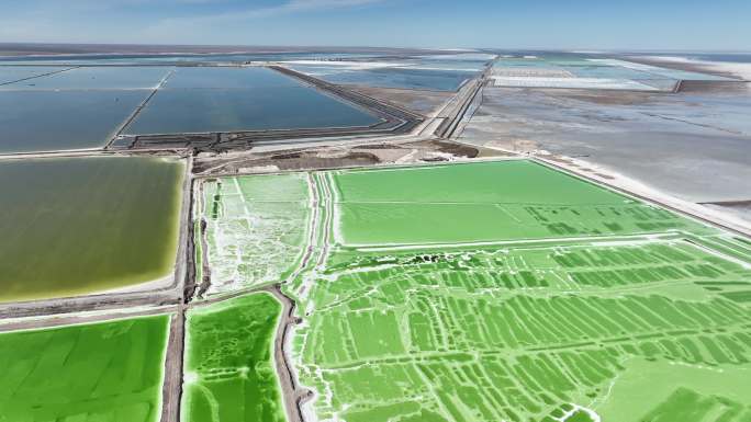 大西北察尔汗盐湖航拍