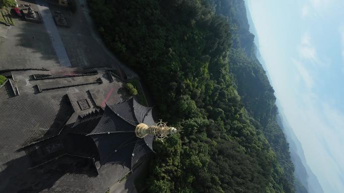 4K FPV穿越机绍兴新昌大佛寺万佛塔