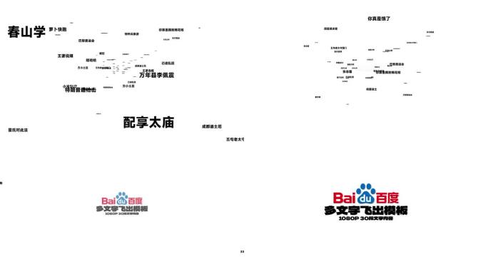 多文字飞出特效模板