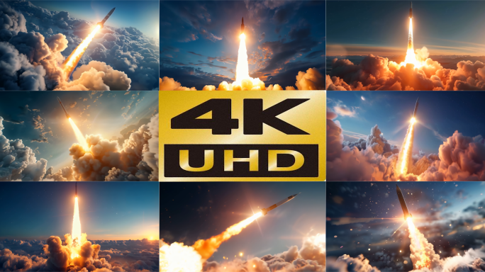 【4K高清】火箭发射升空