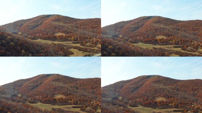 航拍大兴安岭阿尔山秋季多彩森林