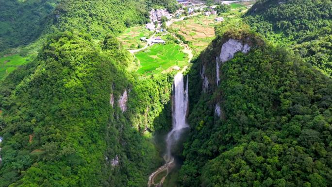 广西百色通灵大峡谷瀑布4K航拍