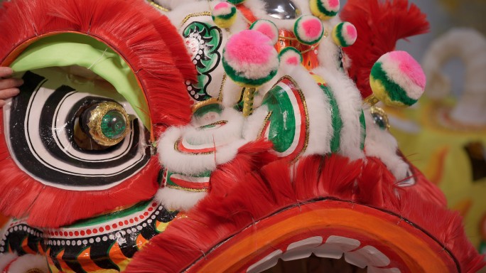 广东醒狮制作广东狮头扎作佛山狮头扎作