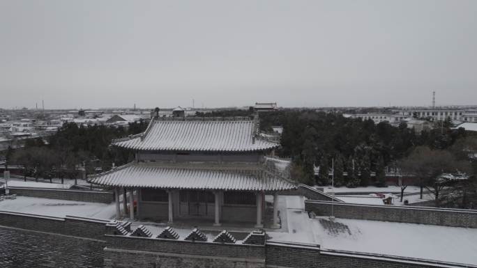 曲阜孔庙万仞宫墙 雪景