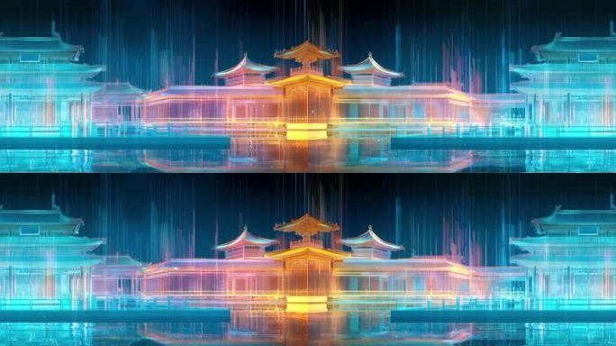 【7k】中式赛博朋克线条建筑