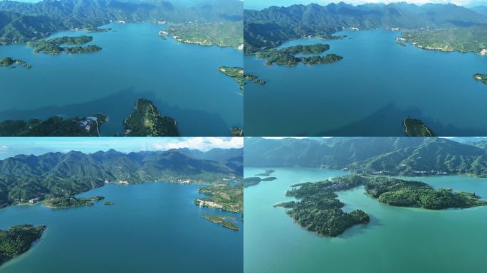 航拍  湖泊 水库 原生态
