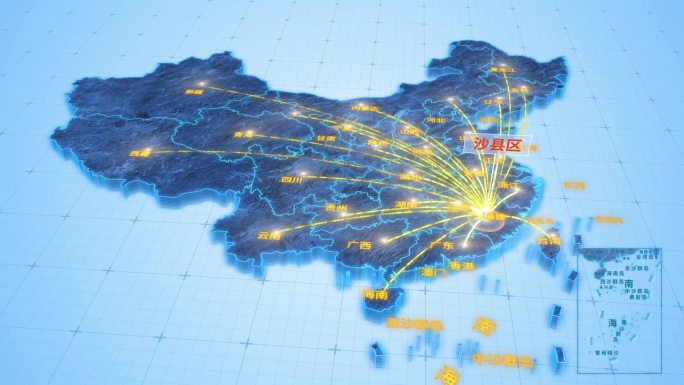 三明市沙县区辐射全国网络地图