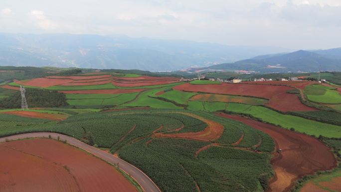 云南东川红土地航拍