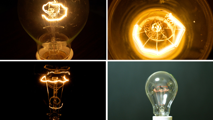 老灯泡 灯泡 钨丝灯 拧灯泡 开灯 点亮