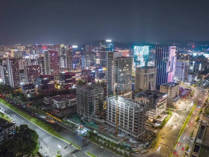 广州白云区设计之都 白云新城夜景延时