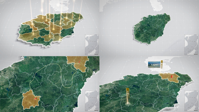 海南地图简约无插件