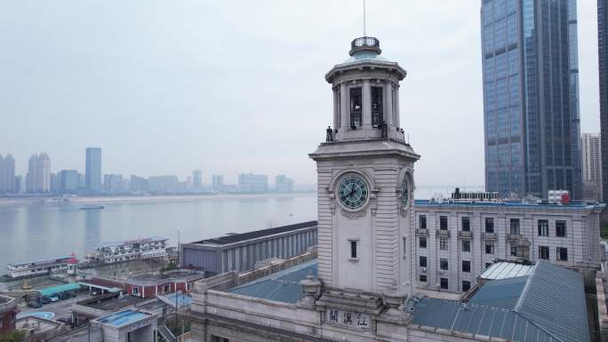 武汉地标江汉关航拍