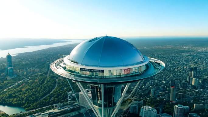 西雅图 - 太空针塔：未来建筑，观景平台
