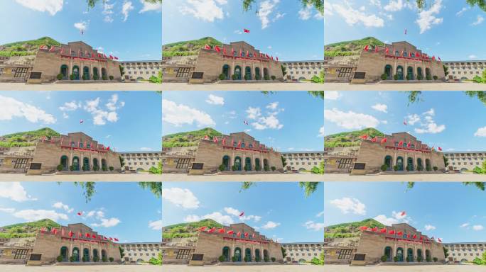 4K原创 延安大礼堂侧面延时