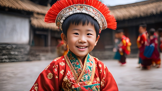 各民族儿童笑脸儿童节素材