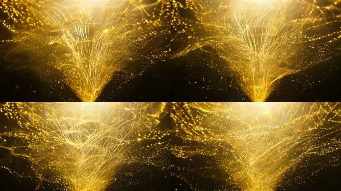 金黄色光线粒子转场