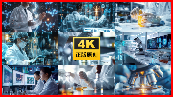 智慧医疗医学领域科技大健康实验研究片头