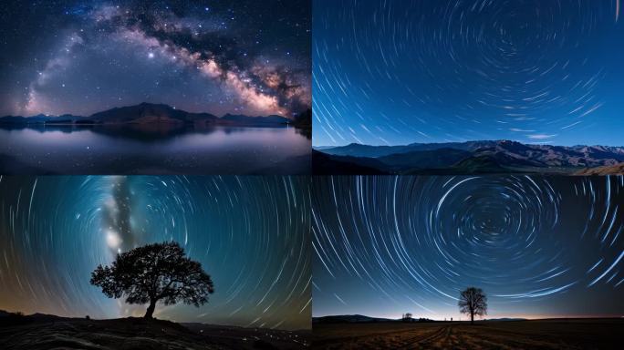 星轨延时 银河 星空视频 星空延时