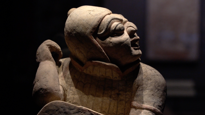 北魏石雕武士，大同市博物馆文物