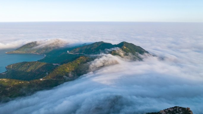 青岛崂山云海平流雾延时