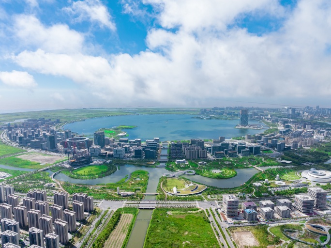 滴水湖航拍延时