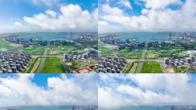 滴水湖航拍延时