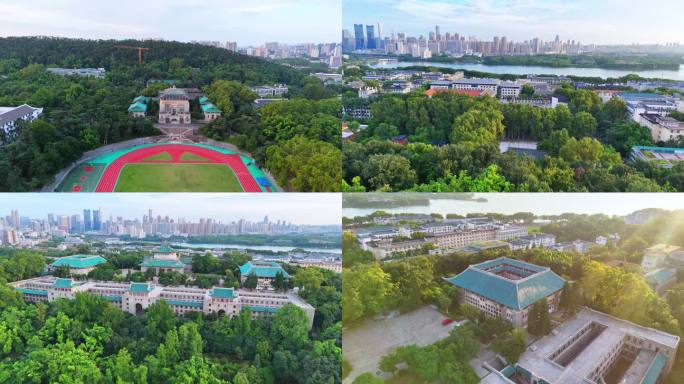 武汉大学老图书馆航拍