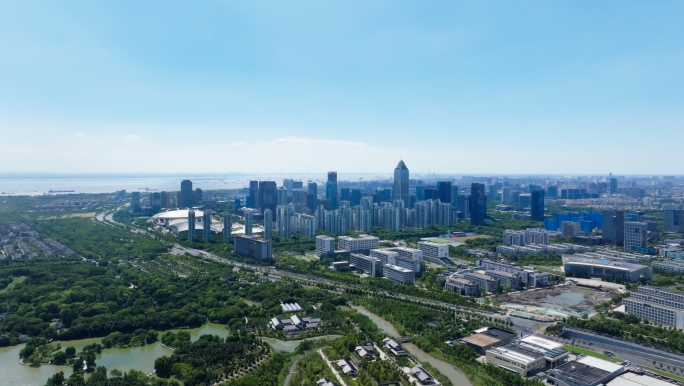 南通城市高空风光航拍