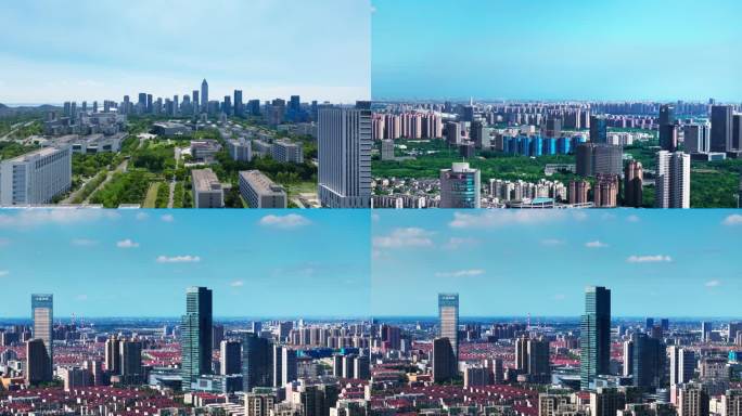 南通城市高空风光航拍