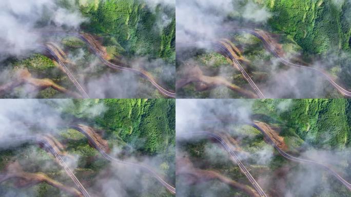 大同采凉山六棱山云海航拍