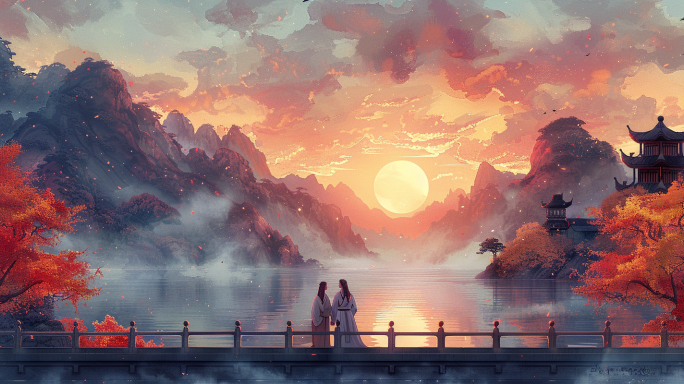 中秋七夕情人家浪漫鹊桥中秋赏月大唐盛世