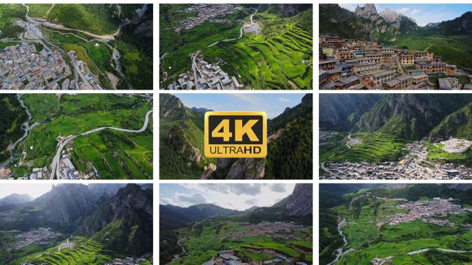 4K扎尕那航拍甘南风光