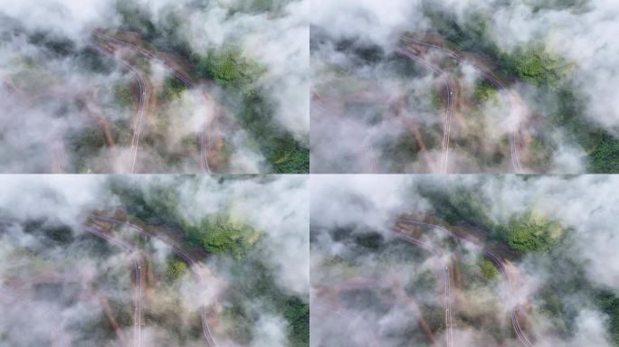 大同采凉山六棱山云海航拍