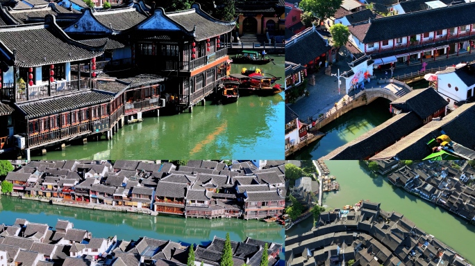 全面航拍朱家角古镇
