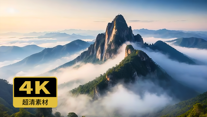 壮阔山峦山峰云海延时