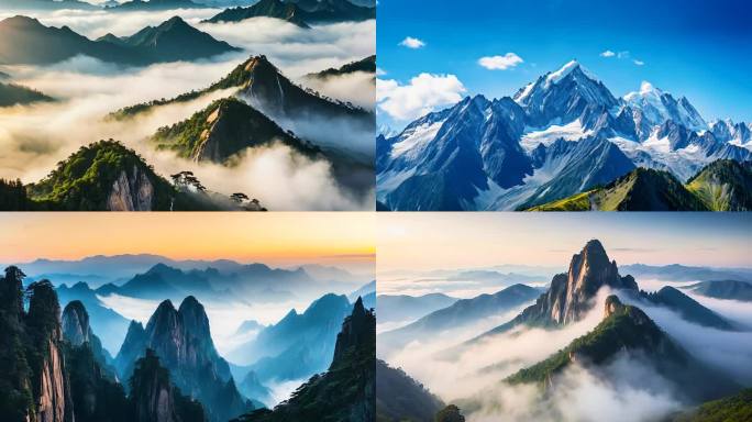 壮阔山峦山峰云海延时