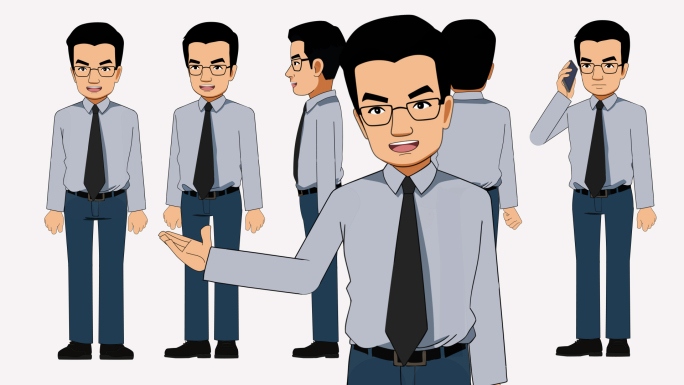 干部人物 AE模板