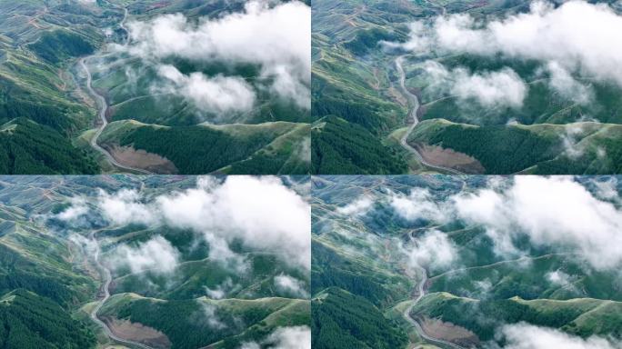 大同采凉山六棱山云海航拍