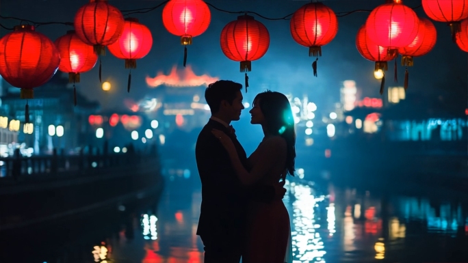 七夕情人节玫瑰花情侣恋爱爱情