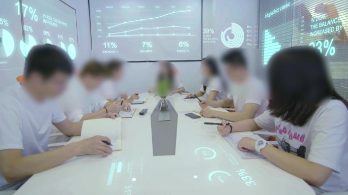 4K 全息会议讨论AE模板（人物不可用）