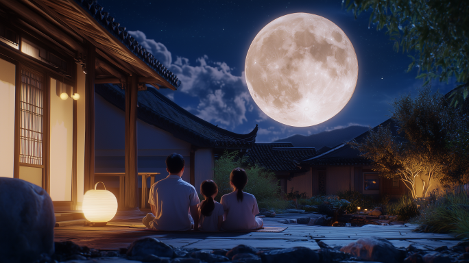 中秋佳节 中秋团圆 赏月