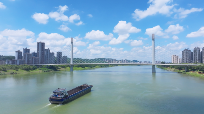 邕江跨江大桥航拍