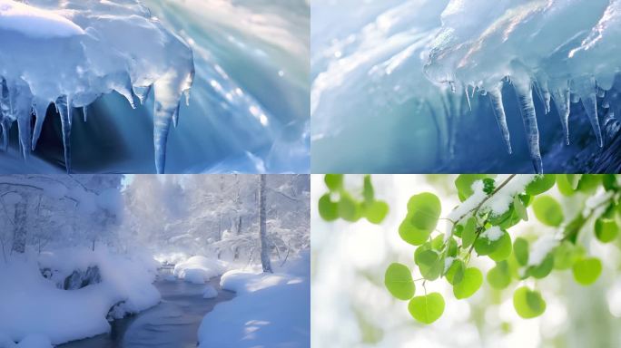 冰雪 大自然 融雪 春天 冰河冰川